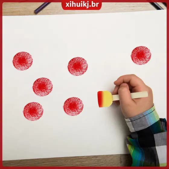 💇 20pcs Pincéis de Espuma para , Ferramentas Portáteis para Pintura Fácil e Jovens Artistas