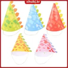 🎉 10Peças Chapéus Decorativos Para Festas Infantil Dinossauro Divertido
