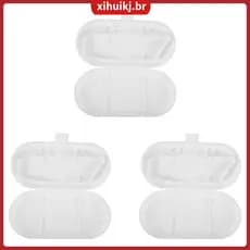 📱 Suporte Organizador Branco em Plástico para 3 Bicos de Irrigador Oral – 3Pcs, Prático para Viagem