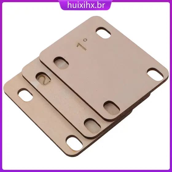 🎸 3Peças Shim De Braço Para Guitarra De Madeira Khaki Uso Profissional