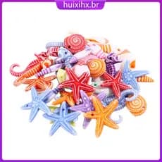 🖼️ 48Peças Mini Ornamento Marinho Para Decoração Multicolorida