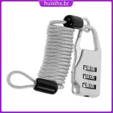 📱 1Conjunto Cadeado Em Cabo De Aço Com Senha Para Mochilas E Bagagens Colorido