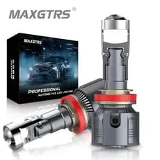 MAXGTRS 2x H4 H7 H11 H8 LHD Mini Lente Projetor De Farol LED 9005/9006 HB3 HB4 Lâmpada Canbus De Feixe Baixo Automático Para Carro/Motor 12v 90W 12000LM