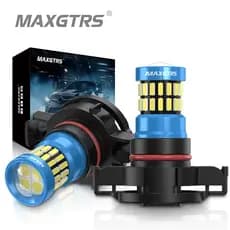 MAXGTRS 2x 2504 PSX24W 12276 H16(EU) LED 6000K Xenon White Fog Lights DRL Parking Bulb Auto Replacement Lamp