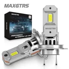 MAXGTRS 2Pcs H7 LED Com Ventilador 20000LM Lâmpada De Cabeça Super Brilhante Turbo Mini Design Farol Automotivo 12V 110W