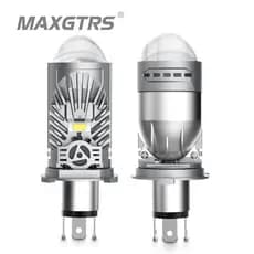 MAXGTRS Lente Dupla H4 LED Farol Mini Do Projetor Lâmpada Automática Automóvel Hi/Baixo Feixe Luz 55W 12000LM Plug & Pla
