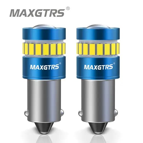MAXGTRS 2x BA9S Bax9s BAY9S Carro Automático Led T4W Cunha W5W 3030 Chip Interior Lâmpada T2W T3W H5W Luz Da Placa De Es