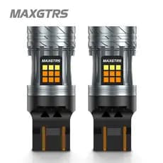 MAXGTRS 2x T20 7443 W21/5W Canbus 3157 LED Duplo Switchback Âmbar/Branco Dupla Cor Luz De Sinalização T25 P27/7W Lâmpada