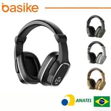 Basike Fones ouvido bluetooth sem fio Alto-falante viva-voz com microfone embutido graves potentes