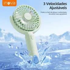 INOVA Mini Ventilador Recarregável Portátil De Mão Mesa Usb Pilha 3 velocidades