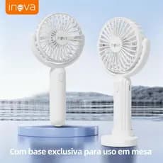 INOVA Mini Rechargeable Portable Handheld Table Fan Usb Battery 3 Speeds