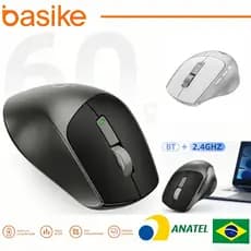 Basike Mouse Sem Fio BLuetooth Mouse Gamer Ergonômico RGB para Notebook，PC e Teclado