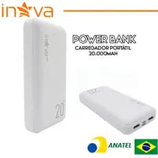 INOVA Carregador Portátil Power Bank Rápido 20000mah 2 Saídas Micro USB Type C 30000mah 10000mah