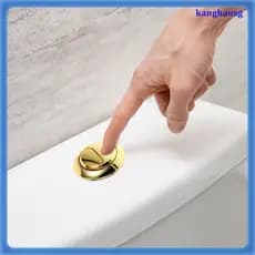 Botão De Descarga De Vaso Sanitário Dourado ABS Dual Push Com Haste Ajustável Para Substituição kanghaoxg