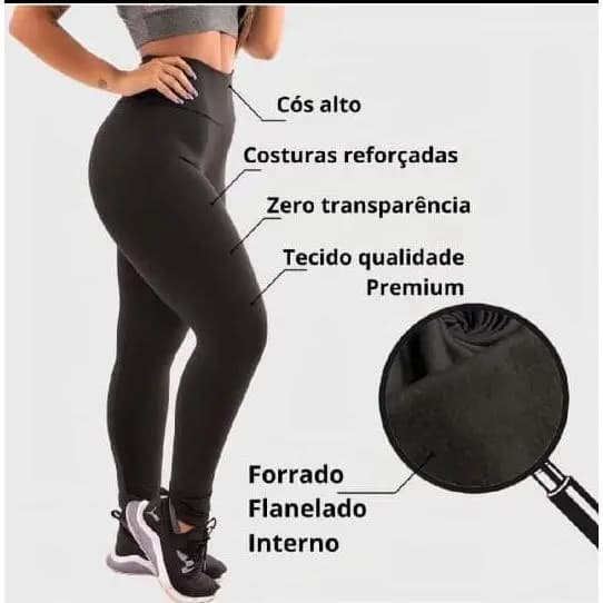 Kit 2 Calças Legging Flaneladas Térmicas - Proteção Inverno e Conforto