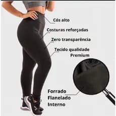 Kit 2 Calças Legging Flaneladas Térmicas - Proteção Inverno e Conforto