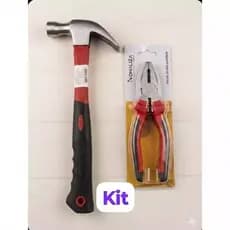Kit Jogo De Ferramentas Profissional Martelo Unha + Alicate Universal Reforçado