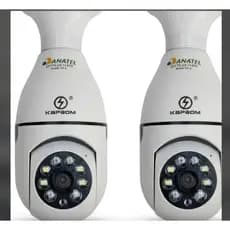 ​Kit 2 Câmeras Segurança Lâmpada Wifi Full Hd E27 Visão Noturna