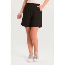 Short Feminino Moletinho Cintura Alta Confortável Casual Moderno para o Verão