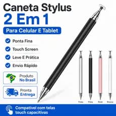 Caneta Stylus Universal Ponta Fina Para Tela Touch Celular Tablet