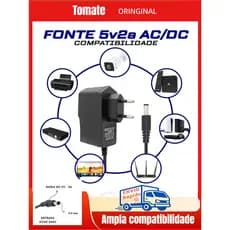 fonte de energia alimentaçao bivolt 5v 2a para tv box 2A Original Tomate