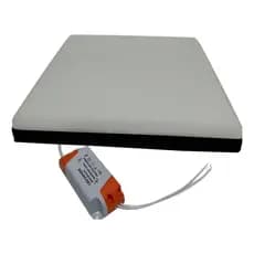 Painel Quadrado Sobrepor 50w Borda Infinita Branco Frio 6500k-Branco Neutro 4000k Borda Preta
