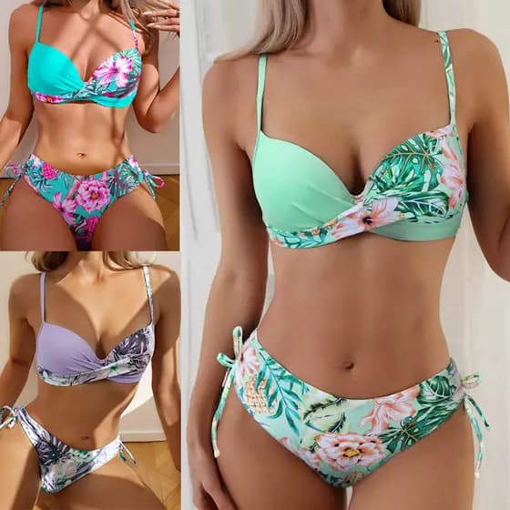 Biquíni de cintura alta/biquíni feminino/biquíni de praia de duas peças/maiô de secagem rápida/biquíni brasileiro