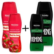 Kit 4 Sabonetes Líquido Íntimos Rhenuks Masculino e Feminino
