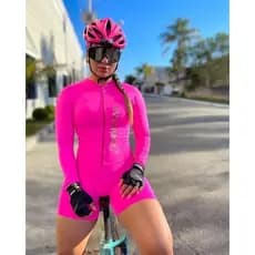 Macaquinho Ciclismo Feminino Roupa De Ciclismo Feminina Conjunto Ciclismo Feminino Macacão Feminino Manga Comprida Hola!