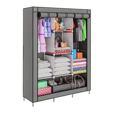 Roupeiro Desmontável Portátil Inteligente Organizador Guarda Roupas - Cinza