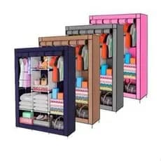 Guarda Roupa Dobrável Organizador De Roupas Portátil Multiuso Armário Organizador 3 Divisórias