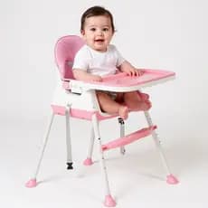 Cadeirinha De Alimentação Refeição Papinha Para Bebê Assento - Mazzilli - Rosa