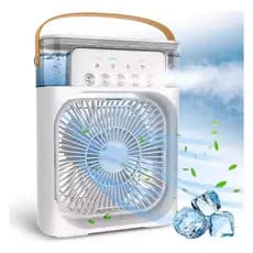Climatizador De Ar Ventilador Portatil 600mL Grande 5 Saidas Ar Frio Super Potente Umidificador Purificador Silencioso O