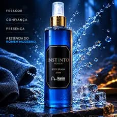 Perfume Árabe Body Splash Masculino 200ml Harim Instinto Alta Fixação e Projeção Dia e Noite