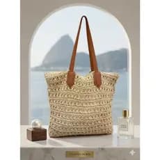 XY Bolsas.Bolsa de palha Bolsa de praia Bolsa de ombro