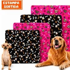 Colchonete Colchão Caminha Para Cachorro Vários Tamanhos Com Zíper Estampa Sortida