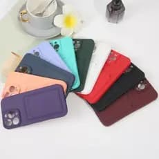 Capa Capinha de Celular Porta Cartão Para Iphone 14 14PROMAX 14PLUS 13 13PROMAX XS MAX