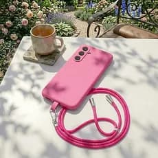 Capa Capinha Galaxy A54 A34 A24 A14 A04 A04S A04E Silicone Aveludada Dentro com Cordão Ajustável