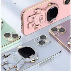 Kelly Capas - Capinha de Celular iPhone 7PLUS 8PLUS XR 11 12 13 PRO MAX com Suporte Astronauta