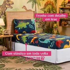 Jogo De Lençol Solteiro 02 Peças Infantil Estampas Variadas Criança