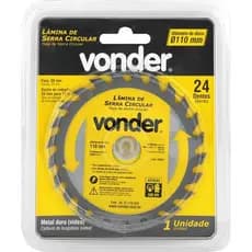 Disco Serra Circular Widea 4.3/8 Pol 110mm X 20mm 24 Dentes Vonder