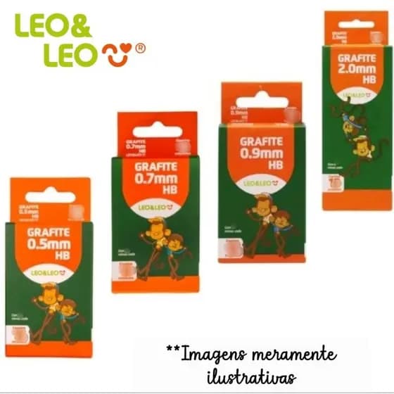 Grafite HB Leo&Leo /0.5mm/0.7mm/0.9mm/2.0mm, Grafite HB Para Lapiseira