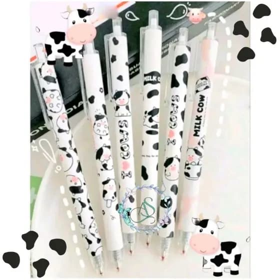 Caneta Kawaii Vaquinhas, Caneta Vaquinha - Kit/Unidade