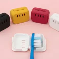 Capinha Tampa Escova Dente Kit com 4 Protetor de Cerdas Dental Suporte para Escova de dentes