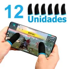 Kit Com 3 / 6 par de Luva de Dedo Anti-Suor Para Celular Jogos Gamer FPS Free Fire Pubg Mobile