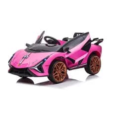 Carrinho Esportivo Elétrico Infantil - Rosa 12v carro com controle remoto a pilha