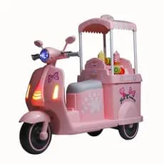 Moto Elétrica Infantil 12V Sorveteria - Rosa motinha infantil