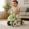 Balance Bike Dino Infantil com Luz e bicicleta infantil com 4 Rodas Até 25kg -