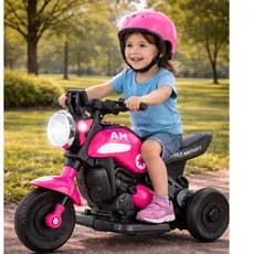 Mini Moto Elétrica Infantil Daily triciclo motinho menina  com 3 rodas- Rosa bivolt