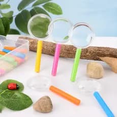 💡 30Peças Lupa Portátil Infantil Plástico Para Observação Colorida